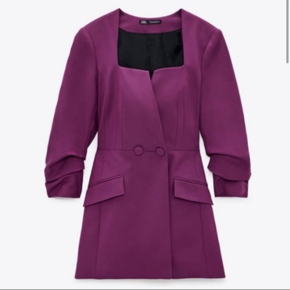 Zara Women's Vibrant Purple Blazer - Picture 8 of 12